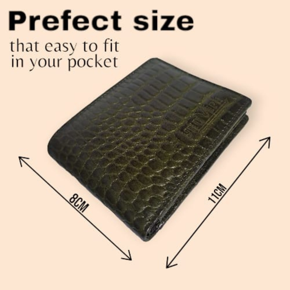 Jhuviph GW 06 – Green Textured Leather Gents Wallet