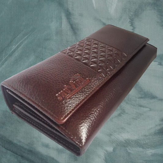 Ladies Leather Hand Purse – Brown | Jhuviph LP 02