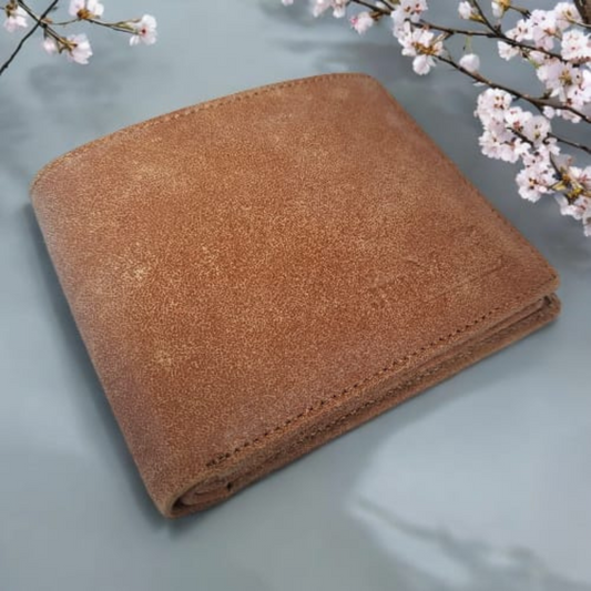 UNIQUE TEXTURE BROWN GENTS LEATHER WALLET GW 01