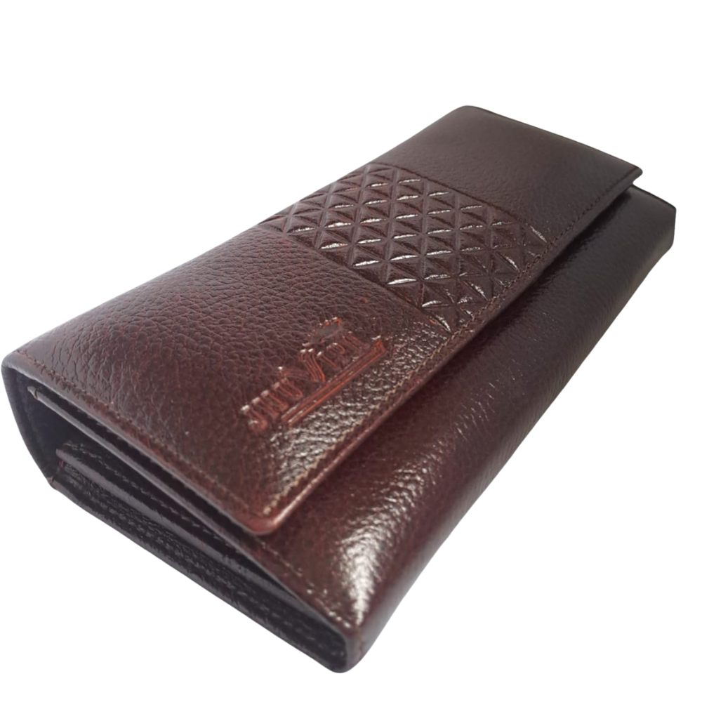 Ladies Leather Hand Purse – Brown | Jhuviph LP 02