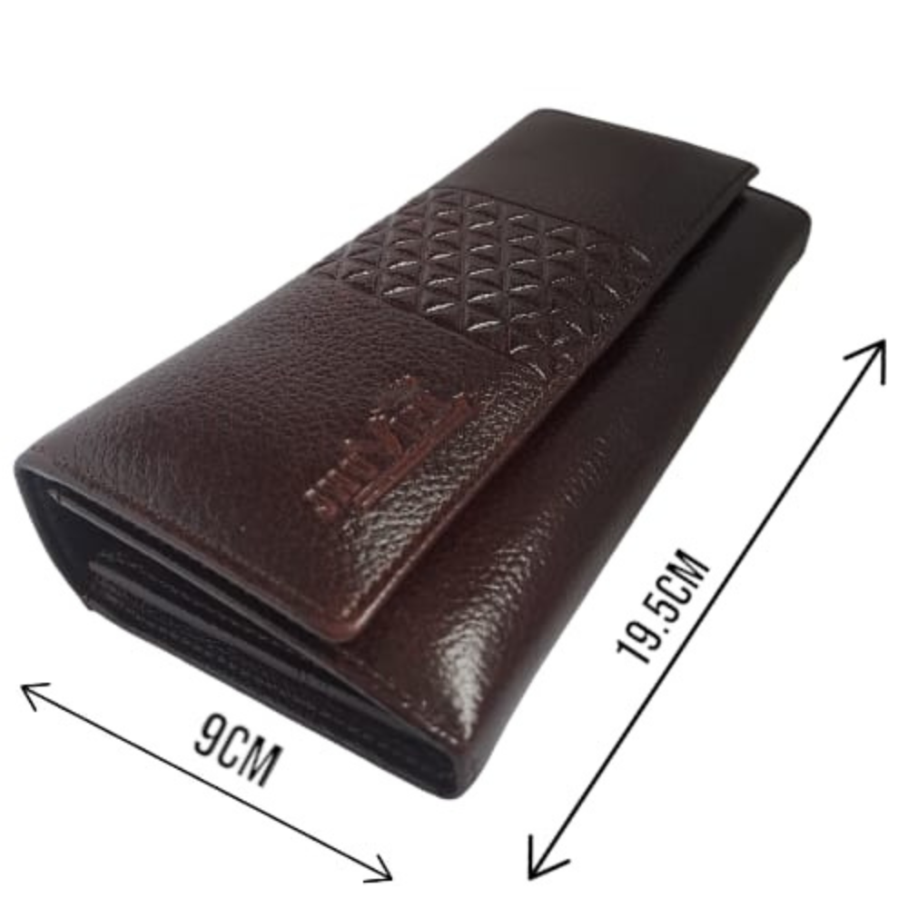 Ladies Leather Hand Purse – Brown | Jhuviph LP 02