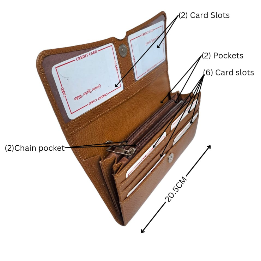 CHIKOO COLOUR LADIES LEATHER HAND PURSE LP 04